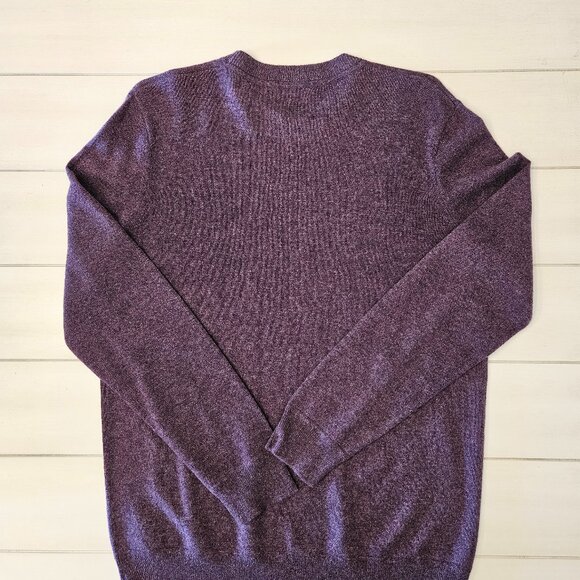 Theory Purple Cashmere Crewneck Sweater - Size Large - Picture 5 of 7